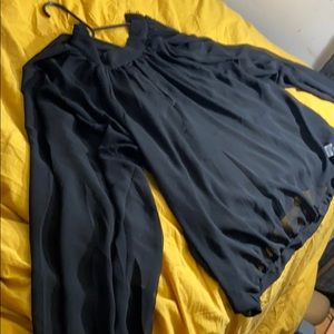 NEW YORK & COMPANY WOMENS BLACK BLOUSE SIZE XL